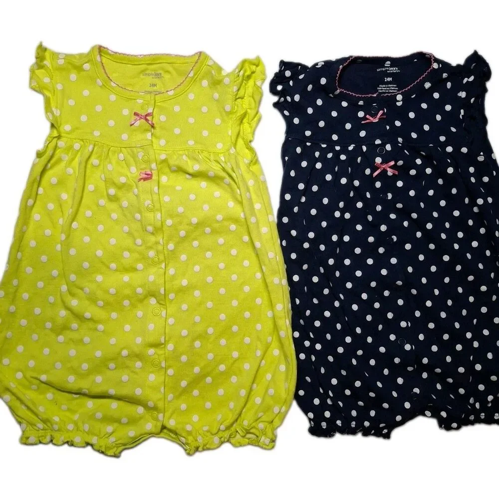 Rompers 24M For Toddlers Spring Or Summer 3 Sets